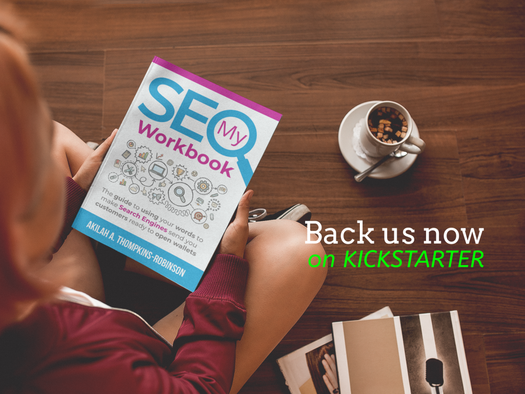 My SEO Workbook 2019 guide to learn and do SEO available on amazon and kickstater